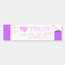 amo el tacos etiqueta de parachoque