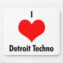 Amo el techno de Detroit Tapete De Ratones
