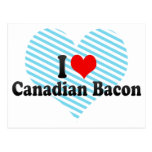 Amo el tocino canadiense tarjetas postales