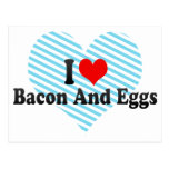 Amo el tocino y los huevos postales
