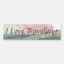 ¡Amo el viajar! Pegatina para el parachoques Pegatina De Parachoque