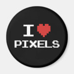 Amo el videojugador retro pixelated los pixeles 8b imán
