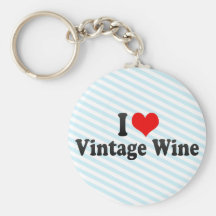 Amo el vino del vintage llaveros personalizados