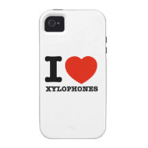 Amo el xilófono iPhone 4 carcasas