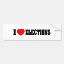 Amo elecciones etiqueta de parachoque
