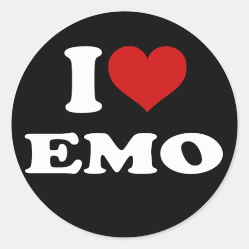 Amo Emo Etiqueta Redonda