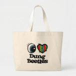 Amo escarabajos de estiércol (del corazón) bolsas de mano