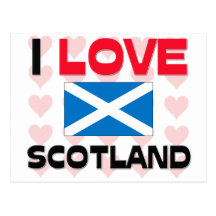Amo Escocia Tarjetas Postales