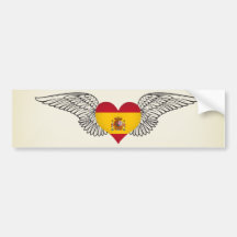 Amo España - alas Pegatina De Parachoque