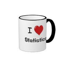 ¡Amo estadísticas! - Taza de doble cara de la cita