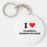 Amo estudios hebreos clásicos llaveros personalizados