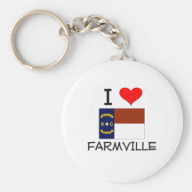 Amo Farmville Carolina del Norte Llavero Personalizado