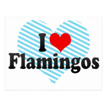 Amo flamencos postal