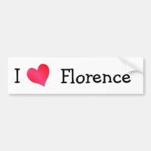 Amo Florencia Etiqueta De Parachoque