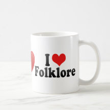 Amo folclore taza de café