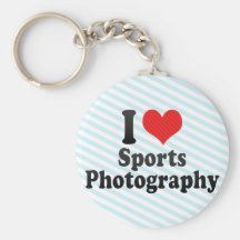 Amo fotografía de los deportes llavero