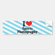 Amo fotografía de los deportes etiqueta de parachoque