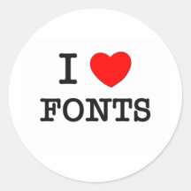 Amo fuentes pegatina