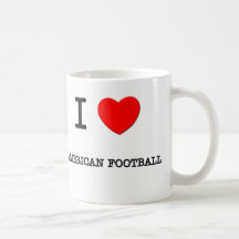 Amo fútbol americano tazas de café