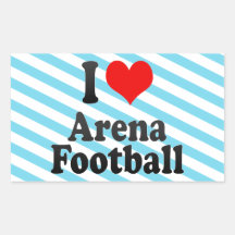 Amo fútbol de la arena rectangular pegatinas