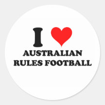 Amo fútbol de las reglas del australiano pegatina