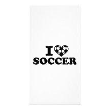 Amo fútbol tarjeta fotografica personalizada