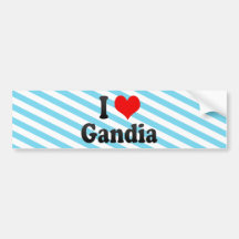Amo Gandía, España Etiqueta De Parachoque