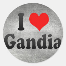 Amo Gandía, España Etiqueta Redonda