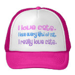 Amo gatos. Amo realmente gatos Gorros