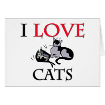 Amo gatos tarjeta