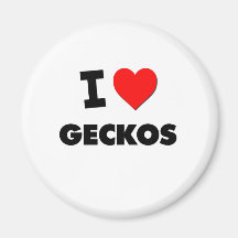 Amo Geckos Imán De Nevera