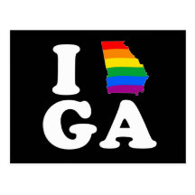 AMO GEORGIA GAY - BLANCO - .PNG TARJETA POSTAL