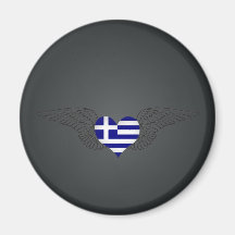 Amo Grecia - alas Imán De Frigorifico