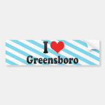 Amo Greensboro Pegatina De Parachoque