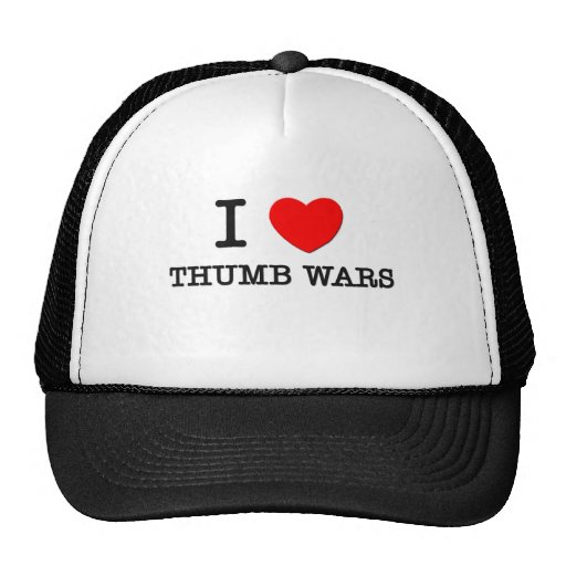 Amo guerras del pulgar gorras de camionero