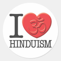 Amo Hinduism Pegatina Redonda