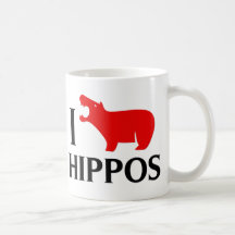 Amo hipopótamos taza de café