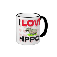 Amo hipopótamos taza de café