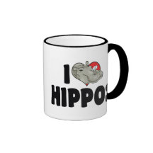 Amo hipopótamos taza de café