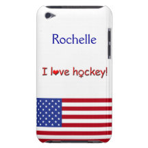 ¡Amo hockey! - Muestra femenina+El corazón/persona Case-Mate iPod Touch Carcasas