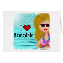 Amo Honolulu Felicitación
