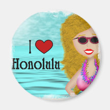 Amo Honolulu Imanes Para Frigoríficos