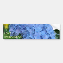 ¡AMO HYDRANGEAS! Jardinero floral de la pegatina p Pegatina De Parachoque