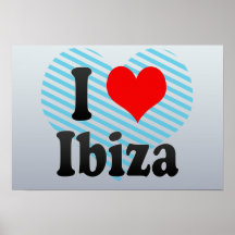 Amo Ibiza, España. Yo Encanta Ibiza, España Posters