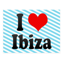 Amo Ibiza, España. Yo Encanta Ibiza, España Tarjeta Postal