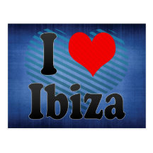 Amo Ibiza, España. Yo Encanta Ibiza, España Tarjetas Postales