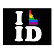 AMO IDAHO GAY - BLANCO - .PNG TARJETAS POSTALES
