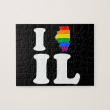 AMO ILLINOIS GAY - BLANCO - .PNG ROMPECABEZAS