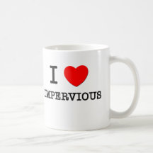 Amo impermeable taza