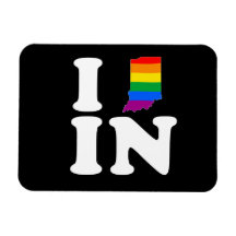 AMO INDIANA GAY - BLANCO - .PNG IMAN RECTANGULAR